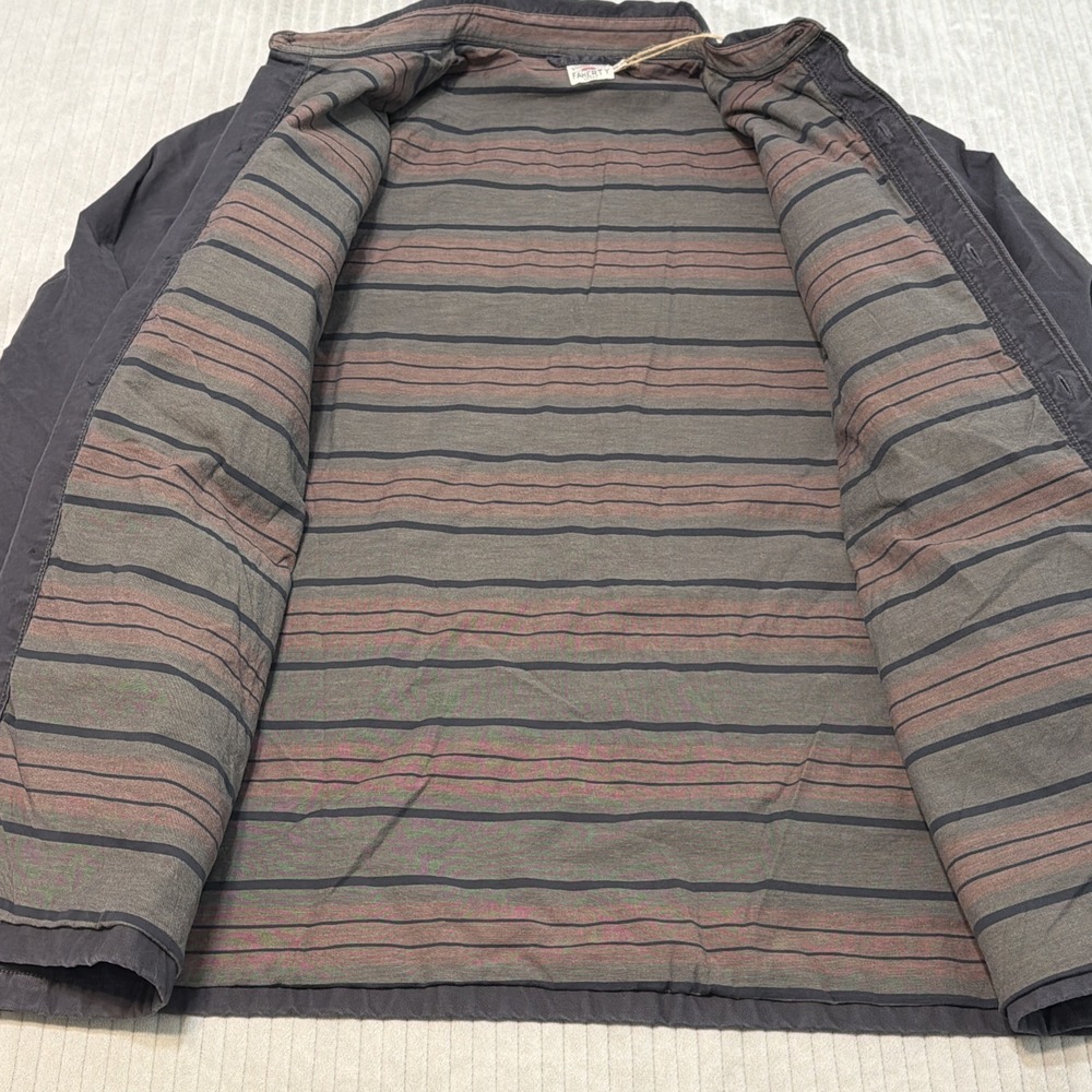 Faherty Lakeside CPO Washed Charcoal Shirt Jacket Size 2XLarge NWT $248 - Picture 5 of 10